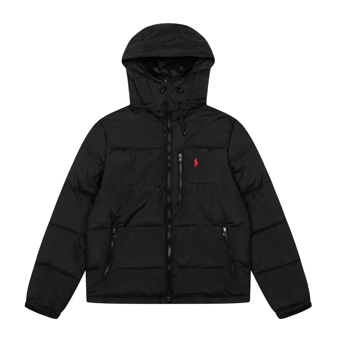 P720 Top quality" Style number: 9003# [Ralph Lauren winter basic classic embroidered men's and women's couple's same style hooded down jacket] ✅Ralph Lauren American retro chest zipper high version top-fill winter down jacket ✅100% high-quality white duck down, high version top-fill capacity ✅Double-layer inner velvet to strictly prevent velvet running ✅Built-in adjustable drawstring, windproof and coldproof, considerate and in place ✅Original version The maximum size can be worn up to 200 pounds. Loose and comfortable, no pressure. ✅Same style for male and female couples. Recommended OOTD outfits in winter~ Size: S-XL Color: Black, milky white, khaki, navy blue, military green